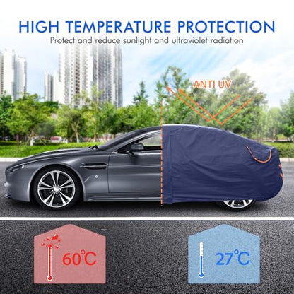 Car Cover Waterproof All Weather, 6 Layers Outdoor Full Exterior Cover Rain Sun UV Snowproof Protection with Zipper Cotton, Mirror Pocket for Toyota Camry - style: Toyoda Camry