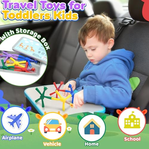 Magnetic Travel Toys for Toddlers Kids, Fidget Toys Airplane Car Travel Activities Essential, Road Trip Sensory Toys, Fridge Magnets Toys for 3 4 5 6 7 8 Year Old - Giraffe Style - style: Giraffe