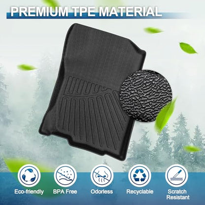 PELEUS Floor Mats for 2013-2018 Toyota RAV4 (Non-Hybrid), All Weather TPE Car Mats Full Set with Trunk Cargo Liner and Backrest Protectors, Custom Fit Interior Accessories for 2013-2018 RAV4, Black - style: For Toyota RAV4 2013-2018