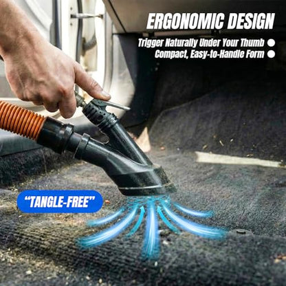 Air Vacuum Attachment with Crevice Tool for Tornador Mini Z-007-2-in-1 Blow & Vacuum for Interior Detailing - Fits 1 1/4" Vacuum Hose