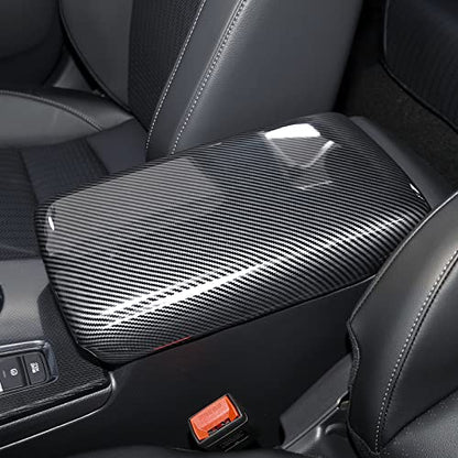 Car Central Armrest Box Cover Decals for 2022 2023 2024 2025 Honda Civic 11th Gen Accessories ABS Carbon Fiber Interior Stickers - color: Armrest Box Cover