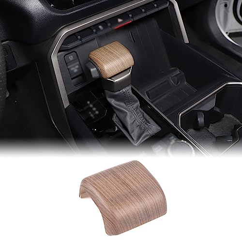 Aunginsy Car Gear Shifter Hand Brake Cover Trim Compatible with Toyota Tundra 2022+, Sequoia 2023+ & Tacoma 2024+, ABS Automatic Center Console Gear Shift Head Knob Scratch Protector Cover Accessories - color: Pear Wood Grain Pattern(A)