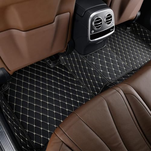 Custom Personalized Floor Mats for Cars, Luxury Full Coverage All Weather Mats, Anti-Slip Set, Customize for 99% of Sedan, Trucks SUV (Black White) - color: Black white