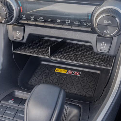 JDMCAR Center Console Organizer Compatible with Toyota RAV4 2019-2025 and 2021-2025 RAV-4 Prime, ABS Material Insert Tray Gear Shift Secondary Storage Box