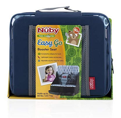 Nuby Easy Go Booster Seat for Kitchen Chair - Travel Booster Seat for Babies and Toddlers - Holds Up to 35 Pounds - 9+ Months - Blue - color: Blue