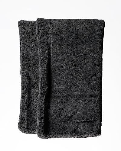 Pittstop Drying Microfiber Towel Large 24x35 Inch 1400 GSM, Edgeless Scratch-Free, Twisted Loop, Super Absorbent, Professional Grade Material, Heavy-Duty, Soft Durable, Car Drying Towel,