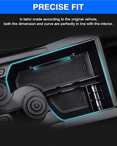 Autorder Center Console Organizer for 2023 2024 2025 2026 Kia NIRO Accessories Gear Shift Storage Box Gear Shifter Insert Tray with Black Mats - size: 2023-2026 Kia NIRO (SG2)