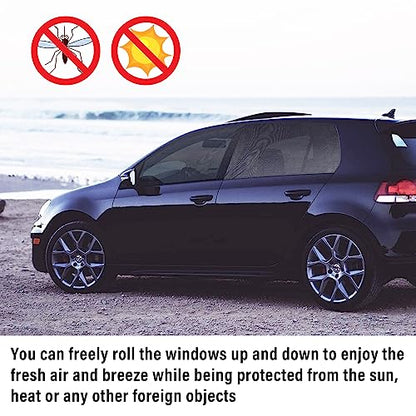 Kewucn 2 Pack Car Window Shades, Sun Rays Blocker & UV Protection for Baby Family Pet, Breathable Mesh Auto Window Covers, Elasticized Universal Window Screens for Most Cars (SUV Front 35.4''×24.4'') - size: Large SUV Front Seat