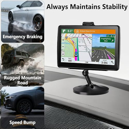 for Garmin GPS Mount,Upgrade Aluminium Magnetism Dashboard Mount，17mm Ball Holder, Compatible with Garmin Nuvi, RV, Dezl, Drive, Drivesmart, Driveassist