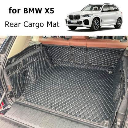 Cargo Mat Compatible with 2019-2026 BMW X5 Trunk Mat (and Rear Left and Right Side Panels) Cargo Liners for X5（Non 45e /7-Seats Models）