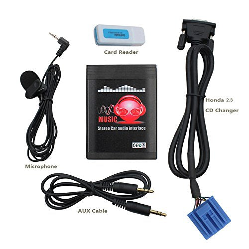 Bluetooth Car Adapter, 3 in 1 Car Stereo AUX USB Adapter with Wireless Hands-Free Receiver Compatible with Honda Accord CRV Odyssey Pilot S2000 Acure CL MDX