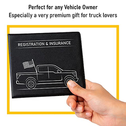 CANOPUS Auto Accessory Document Holder, 2 Pack (Black, PVC, Portable, EZ Pass Compatible) - size: Truck