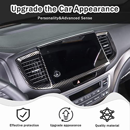 Dashboard Navigation Panel Frame for Honda Pilot 2019-2022/ Ridgeline 2021-2023/ Passport 2019-2023, ABS Material Center Console GPS Screen Panel Frame Trim Accessories (Carbon Fiber Pattern) - color: Carbon Fiber Pattern