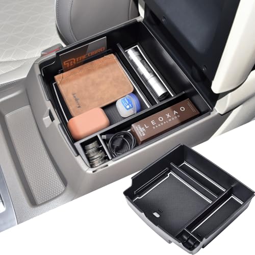 TACORBO Center Console Tray Compatible with Kia Carnival 2026 2025 2024 2023 2022 Accessories Insert Tray, KA4 MPV Armrest Secondary Storage Box, White Trim - color: white