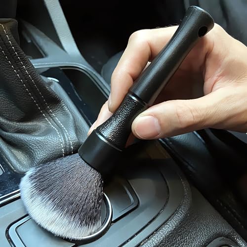 Ultra-Soft Car Detailing Brush Set, Scratch-Free Cleaning Brushes for Interior and Exterior, Air Vents, Dashboard, Wheels, Engine Bay, and Leather Surfaces - size: 2 PCS