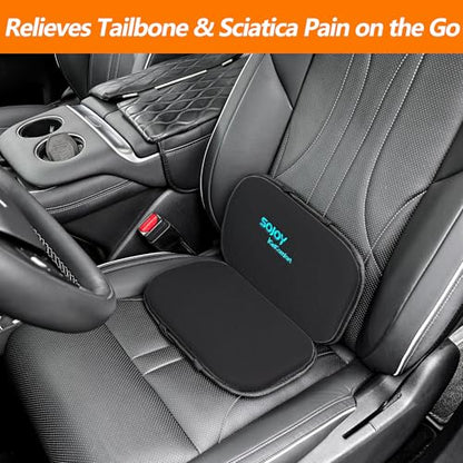 Sojoy iGelComfort 3 in 1 Foldable Gel Seat Cushion Featured with Memory Foam (A Must-Have Travel Cushion! Smart, Easy Travel Cushion) (Size: 18.5“ x 15" x 2")