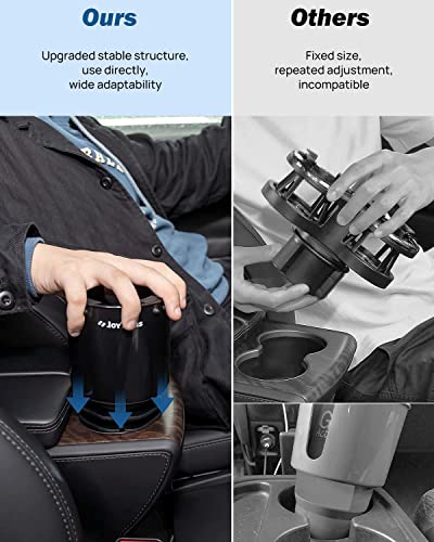 JOYTUTUS Large Stable Cup Holder Expander for YETI, Hydro Flask, Hold 18-40 oz Bottles and Mugs, Car Cup Holder Adapter with Adjustable Rubber Base - size: 1pcs