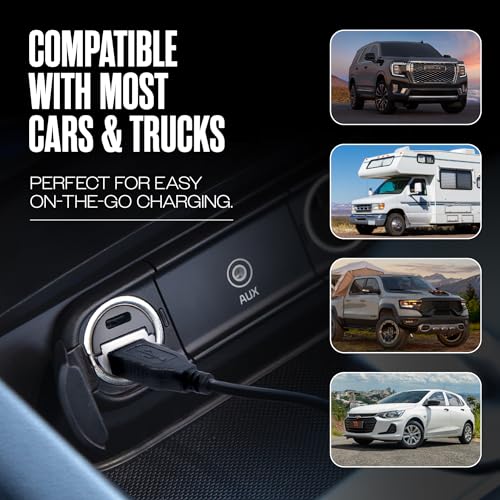Car and Driver 30W USB-C Fast Car Charger, Dual Port Cigarette Lighter Adapter with USB-C & USB-A Fast Charging for iPhone 17/16/15/14/13, Samsung Galaxy S25/S24/S23, Android Phones, iPad