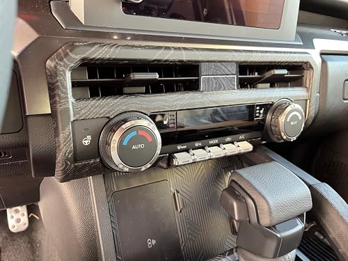 8" Display Model for Toyota Tacoma 2024 2025 2026 and 4Runner 2025 2026 Interior Accessories Center Consoles Dashboard Air Vent Frame Cover Trim (Black Wood) - color: Black Wood