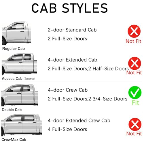 4PCS in-Channel Window Visors Vent Deflectors Compatible with 2016-2023 Toyota Tacoma Double Cab,Smoke Tint Rain Guards for Tacoma 16-23, Extra Durable Vent Guard Shades Car Accessories - size: 2016-2023 Tacoma Crew/Double Cab