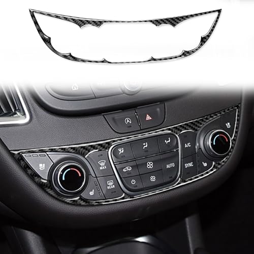 Black Carbon Fiber Compatible with Chevy/Chevrolet Malibu 2016-2025 2017 2018 2019 2020 2021 2022 2023 2024 Accessories Car Dash Climate Panel Cover Interior Trim Sticker Decal -A - color: Central Control Frame -a