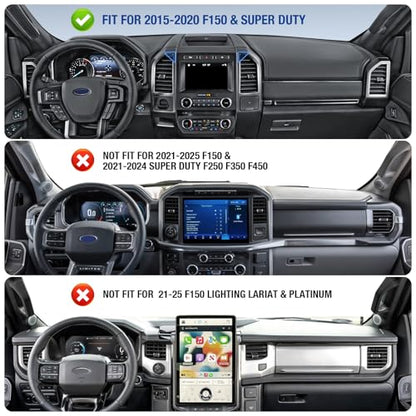 Surfcabin CNC Vent Phone Holder, Magnetic Air Vent Phone Holder Cradles Mount Compatible with F150 2015-2020 & Super Duty F250 F350 F450 2017-2021, Full Metal Bracket for Most CellPhones - style: Compatible with F150 2015-2020 with Metal Arm