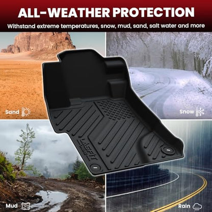 LASFIT Floor Mats for Honda Civic Sedan 2012 2013 2014 2015, All Weather TPE Custom Fit Floor Liner, 1st & 2nd Row, Black - style: 1）For Honda Civic Sedan | 2012-2015 | 1st & 2nd Row