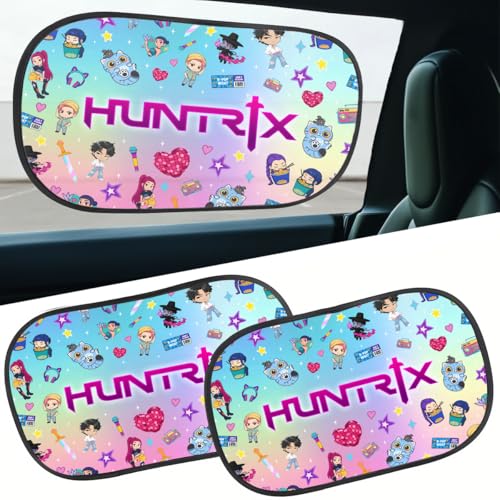 GENANY 2pcs Hunter Window Sun Shade for Sedan SUV Truck (21x14 Inches), Sun Shades for Side Window, Accessories for Kids, Baby Window Shades, Spring Car Decor - color: Dark Warriors