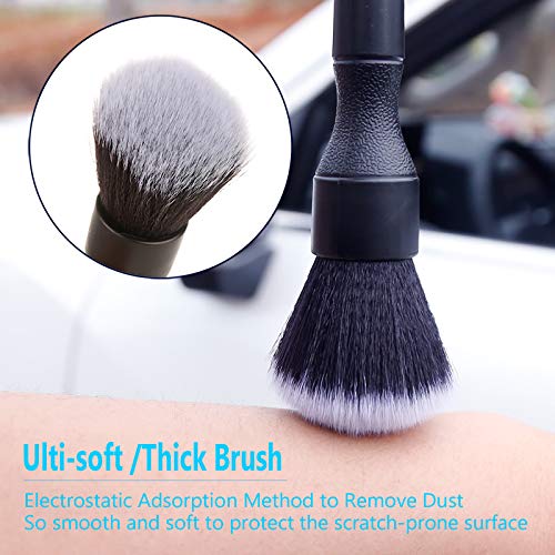 AntBooBoo 3 Pack Ultra-Soft Detailing Brush Set, Comfortable Grip and Scratch-Free Cleaning for Exterior, Interior Panels, Emblems, Badges, Gauge Cluster, Infotainment Screen - size: Ultra-Soft