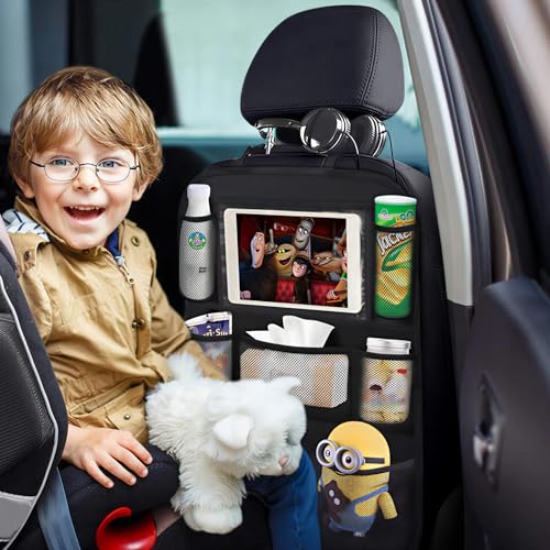 ONE PIX Backseat Car Organizer Mats Back Seat Organizers and Storage Bag with Touch Screen Tablet Holder for Kids Toddlers Car Seats, Travel Accessories, Road Trip Essentials Kids - size: 1 Pack