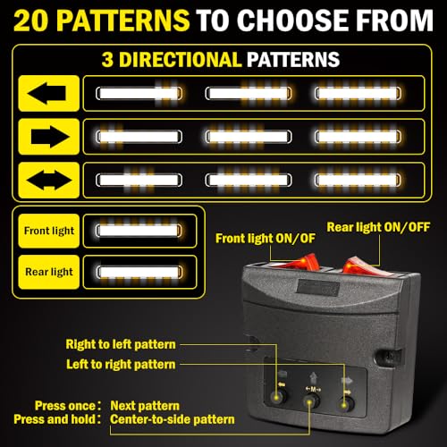 ASPL 46 inch 220 LED Rooftop Low Profile Strobe Light Bar Emergency Warning Beacon Car Hazard Flashing Construction Roof Lights Bars for Trucks Tow Automotive Construction Vehicle (Amber/White - color: Amber/White