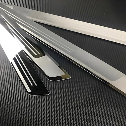 4 Pcs Stainless Steel Car Door Sill Strip for 2025 2026 Toyota Camry, Waterproof Doorctor Car Door Sill Protector Stickers, Car Door Kick Plates