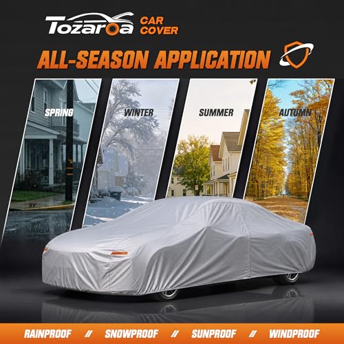 Car Cover Waterproof All-Weather,Heavy-Duty Outdoor Full Exterior Automobiles Sedan/Coupe (Length 186-193 inch) with Windshield Sun Shade Universal Fit Ford Mustang,Chevy Camaro/Corvette etc - size: Fit Coupe Length 186-193 inch(3XL-0)