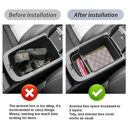 SKTU for 2024 2025 2026 Buick Envista Accessories Center Console Organizer 2024 2025 2026 Envista Console Tray 2024 2025 2026 Envista Armrest Box Envista Tray with Sunglasses Holder (Yellow) - color: 2024-2026 Envista Yellow