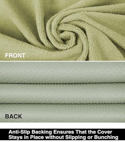VSHIELD Waterproof Towel Car Seat Cover, Sweatproof Non-Slip Seat Protector, Universal Fit for Front Bucket or Rear Bench Seat of Cars, SUVs, Vans, Trucks, Compatible with Airbags and Armrests - color: Beige