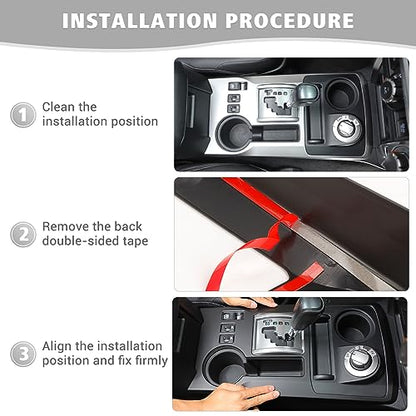 Jimen Compatible with Toyota 4Runner 2010-2023, Gear Shift Panel Cover Interior Trim Accessories (Matte Black) - color: Matt Black