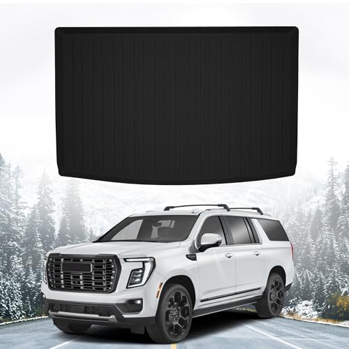 Premium Cargo Liner for GMC Yukon XL Denali 2021-2026 - 100% Protection - Custom Fit Car Trunk Mat - All-Season Black Cargo Mat - 3D Shaped Laser Measured Trunk Liners for Cadillac Escalade ESV