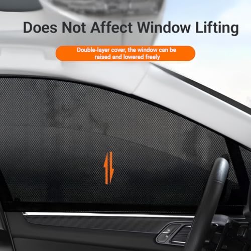 Car Window Sun Shade Cover, 4 PCS Breathable Mesh Car All Side Window Sunshade, Mosquito Net Curtain, Sun Protection Heat Insulation, Privacy Protection Universal for Most Cars, SUVs - size: 4 PCS