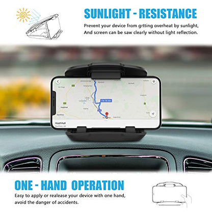 GPS Holder for Car, GPS Dash Mount for Garmin, Nuvi Drive Dezl Drivesmart, Tomtom, Magellan Roadmate, Rand McNally, Navman, Dash Anti-Slip Vehicle Phone Holder Compatible with All Smartphones