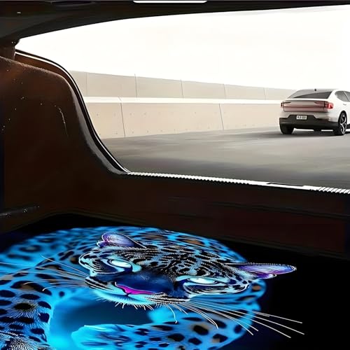 Universal Car Trunk Mat 29" x 39", Blue Cheetah Pattern All Weather Trunk Protection Cargo Liner, Durable Cargo Mat Rear Trunk Liner, Stylish Vehicle Interior Accessories Suitable for Most Car Models - color: Blue Cheetah Pattern
