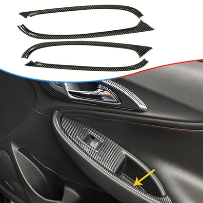 MUXEE Window Switch Panel Cover Trim for Chevrolet Malibu 2016-2024 Carbon Fiber Window Control Button Trim Sport Interior Trim Full Set - color: carbon fiber