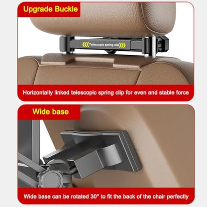 Car Seat Tray Table, Foldable Travel Tray for Rear Passenger Seat, Car Food Trays for Eating, Car Computer Desk, for Writing Laptop Dining Food Drink Work