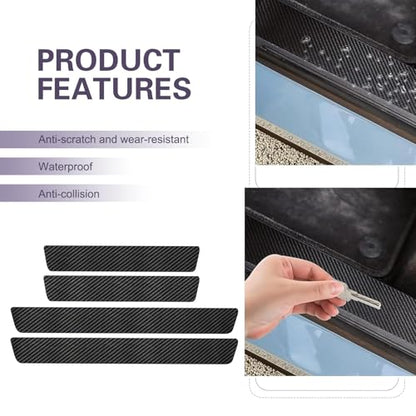 4 PCS Car Trunk Edge Protector Strips, Self-Adhesive Rubber Trunk Edge Guards, Scratch-Resistant Cut-to-Fit Tailgate Sill Protector, Universal for Most Cars, SUVs & Trucks