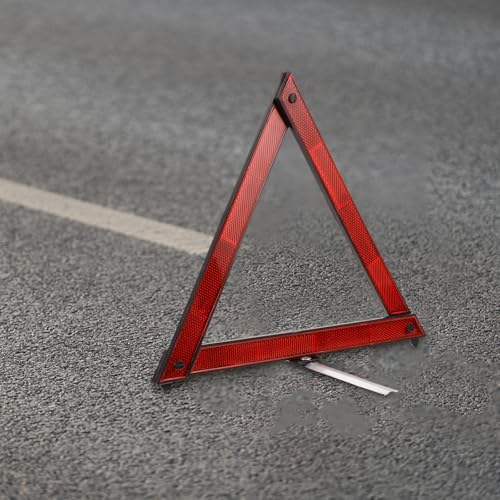 Reflective Safety Triangles for Vehicles 3-Pack Portable Emergency Roadside Warning Signs 11.22X9.64X9.05In Foldable Car Hazard Markers for Night and Adverse Weather