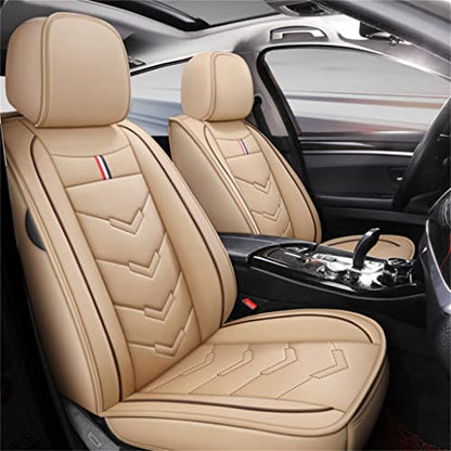 Luxury 5 Seats Car Seat Covers for Honda CR-V 2026 Vehicles Front&Rear Seat Protector Waterproof Leather Seat Cushion Beige
