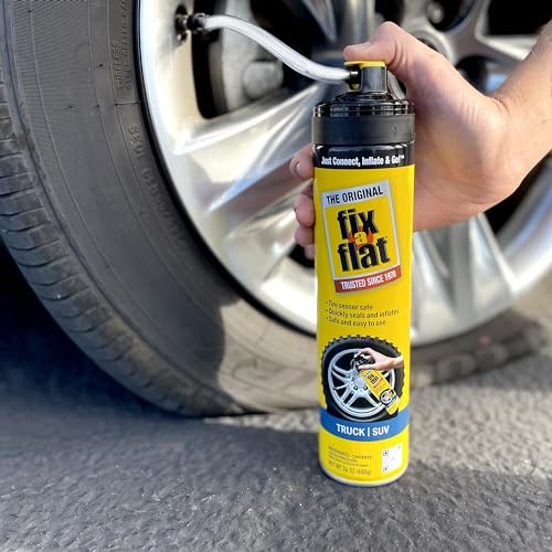 Fix-A-Flat S60369-6PK Aerosol Emergency Flat Tire Repair and Inflator, for X-Large Tires, Eco-Friendly Formula, Universal Fit for All Cars, Trucks and SUVs, 24 oz. (Pack of 6) - size: 24oz 6pk