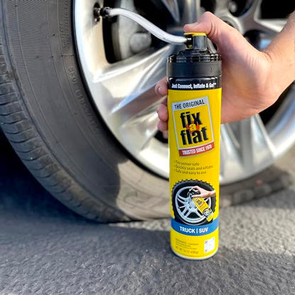 Fix-A-Flat S60369-6PK Aerosol Emergency Flat Tire Repair and Inflator, for X-Large Tires, Eco-Friendly Formula, Universal Fit for All Cars, Trucks and SUVs, 24 oz. (Pack of 6) - size: 24oz 6pk