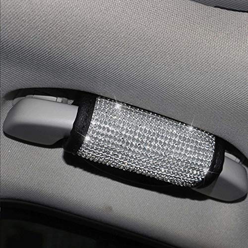 4 Pcs Bling Bling Auto Safety Door Handle Cover, Luster Crystal Car Protective Handle Cover Diamond Car Decor Accessories for Women - color: 4pcs Door Handle Covers