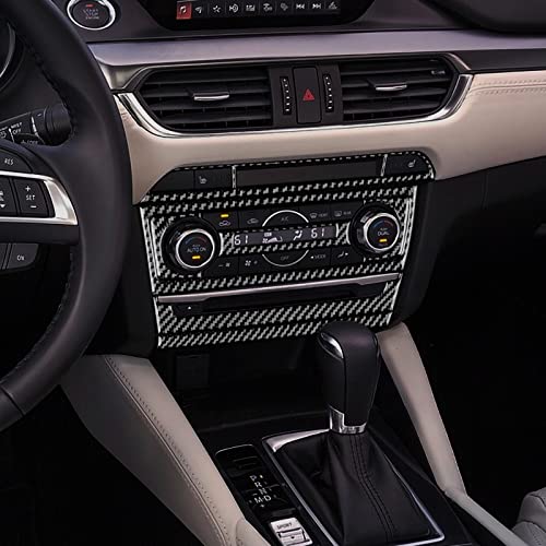 AIRSPEED for Mazda 6 2016-2017.5 with Automatic Transmission, Carbon Fiber Center Console AC Volume Button Frame Cover Interior Trim - color: AC Volume Button