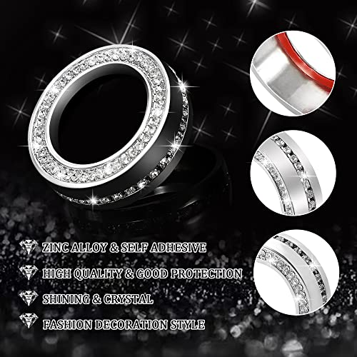TOMALL Bling Car AC Knob Covers Compatible with Mazda 3 CX-30 Center Console Air Conditioning Knob Button Cover Radio Button Cover Air Conditioner Cover Trim Interior Ring Bling Decoration for Car
